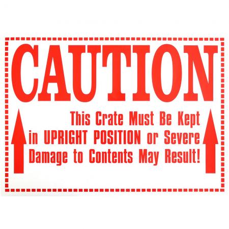 PVC-Aufkleber - CAUTION This Crate must ... - Gr. ca. 35 x 25 cm - 308584/1