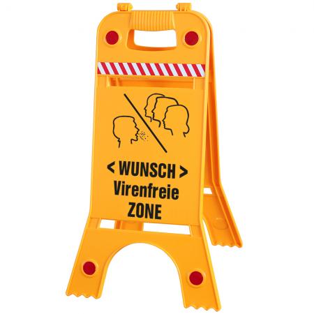 Warnaufsteller Dachaufsteller - Virenfreie ZONE - Gr. 28 cm x 64 cm - 308648/1