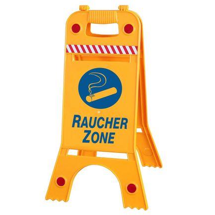Warnaufsteller Dachaufsteller - Raucherzone - Gr. ca. 28 x 64cm - 308650/1 beidseitige Beschriftung