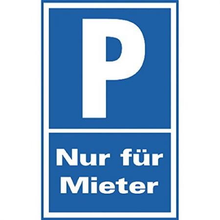 Parkplatz-Schilder - PARKEN NUR FÜR MIETER - 308706 - Gr. 40 x 25 cm