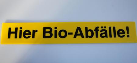 Schild - Hier Bio-Abfälle - Gr. ca. 29,5 x 5 cm - 308790/1