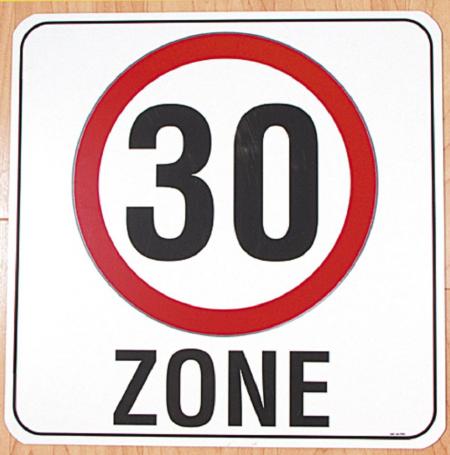 PST-Schild - 30-Zone - 308855 - Gr. ca. 50 x 50 cm