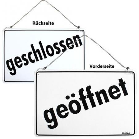 Wendeschild - GEÖFFNET - GESCHLOSSEN - Gr. ca. 30 x 20 cm - 308864