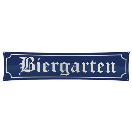 Banner Werbebanner - Biergarten - 1,8x0,4m - Spannband für Ihren Werbeauftritt / Bedruckt mit Ihrem Motiv - 30888