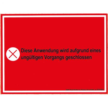 Spaßschild - Diese Anwendung wird aufgrund... - 309035 - Gr. ca. 20 x 15 cm