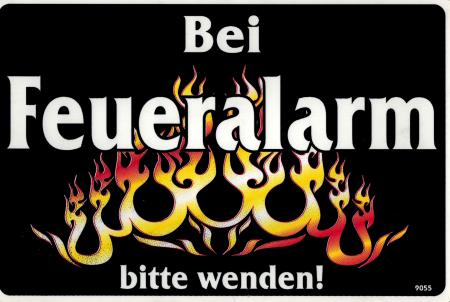 Schild - Bei Feueralarm bitte wenden... - Gr. 30 x 20 cm - 309055