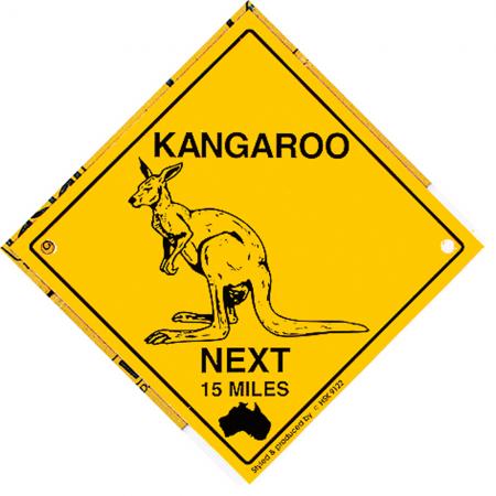 Schild mit Saugnäpfen - KANGAROO next 15 Miles - 309122 - Gr. ca. 15 x 15 cm