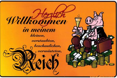 Schild  - Willkommen in meinem kleinen ... - Gr. 30 x 20 cm - 309175