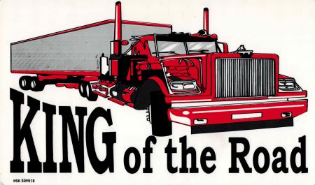 LKW- Schild - King of the Road - Gr. 25 x 15 cm - 309212
