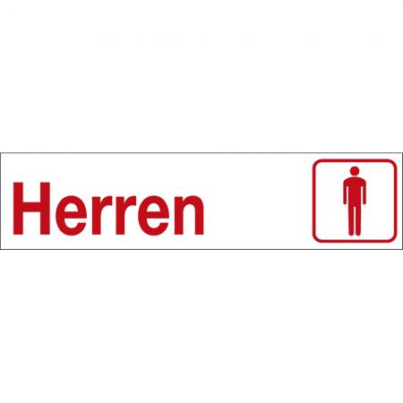 Hinweisschild - Herren - Gr. ca 25 x 6 cm - 309323