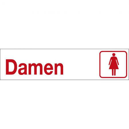 Hinweisschild - Damen - Gr. ca. 25 x 6 cm - 309324