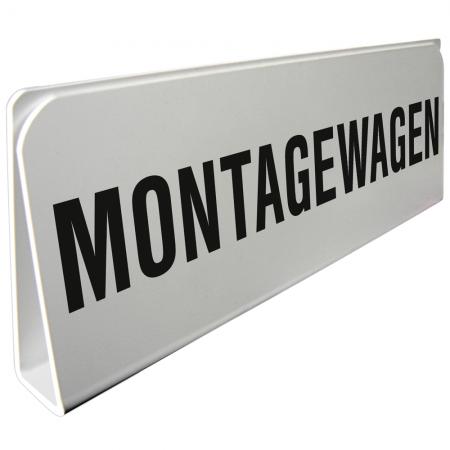 Klemmschild fuer Sonnenblende Auto - Montagewagen - 309502 Gr. ca. 29,5cm x 10cm x 2,5cm