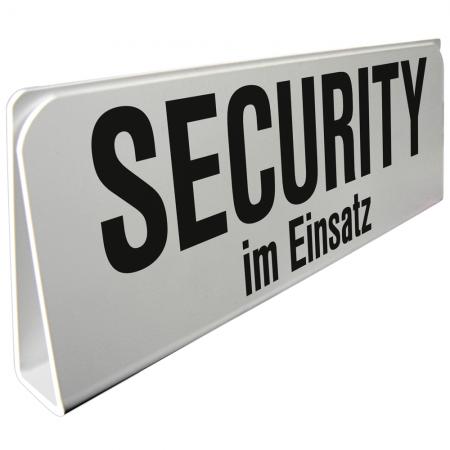 Klemmschild fuer Sonnenblende Auto - Security im Einsatz - 309506 Gr. ca. 29,5cm x 10cm x 2,5cm