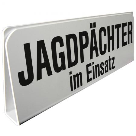 Klemmschild fuer Sonnenblende Auto - Jagdpächter im Einsatz - 309507 Gr. ca. 29,5cm x 10cm x 2,5cm