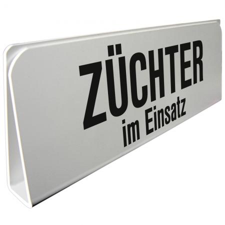 Klemmschild fuer Sonnenblende Auto - Züchter im Einsatz - 309512 Gr. ca. 29,5cm x 10cm x 2,5cm