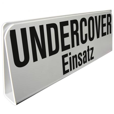 Klemmschild fuer Sonnenblende Auto - Undercover Einsatz - 309514 Gr. ca. 29,5cm x 10cm x 2,5cm