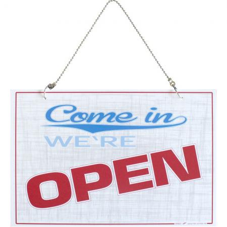 Hinweisschild incl. Kette - CLOSED - OPEN - Gr. ca. 30 x 20 cm - 309607