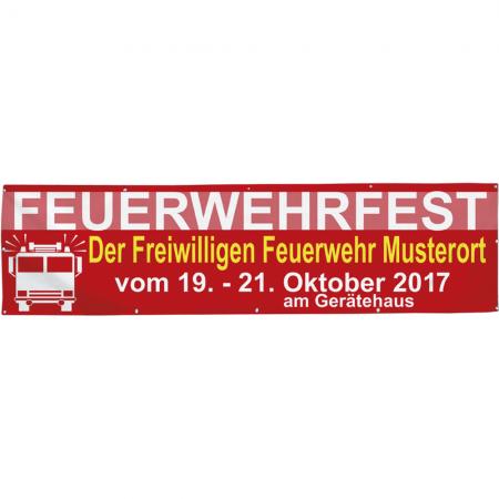 Spannband - Feuerwehrfest Der Freiwilligen Feuerwehr.... - 3x1m - 309920 - Banner Werbebanner