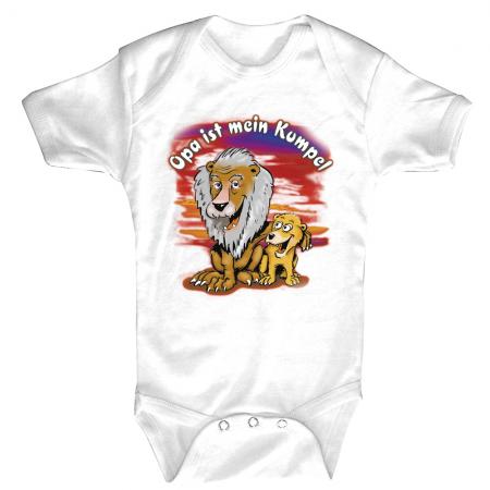 Babystrampler mit Print - Opa ist mein Kumpel - 08315 versch. Farben Gr. 0-24 Monate