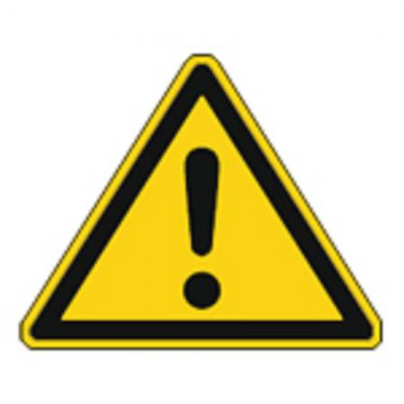 Schild Warnzeichen nach ISO 7010 - allgemeines Warnzeichen - 320281 Gr. ca. 19cm x 16cm