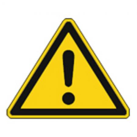 Schild Warnzeichen nach ISO 7010 - allgemeines Warnzeichen - 320281 Gr. ca. 19 x 16 cm