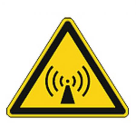 Schild Warnzeichen nach ISO 7010 - Warnung vor nichtionisierender Strahlung - 320285 Gr. ca. 19 x 16 cm