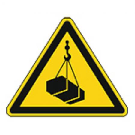 Schild Warnzeichen nach ISO 7010 - Warnung vor schwebender Last - 320295 Gr. ca. 19 x 16 cm