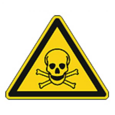Schild Warnzeichen nach ISO 7010 - Warnung vor giftigen Stoffen - 320296 Gr. ca. 19 x 16 cm