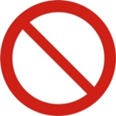 Schild Verbotszeichen nach ISO 7010 - allgemeines Verbotszeichen - 320481 rund Gr. ca. 20cm