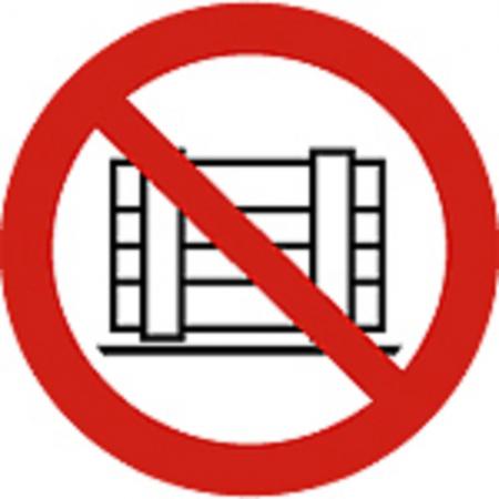 Schild Verbotszeichen nach ISO 7010 - Abstellen oder Lagern verboten - 320501 rund Gr. ca. 20cm