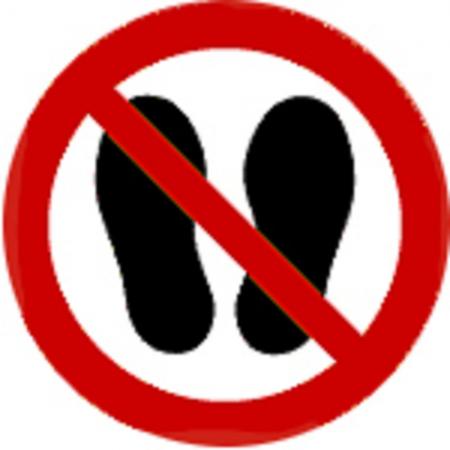 Schild Verbotszeichen nach ISO 7010 - Betreten der Fläche verboten - 320502 rund Gr. ca. 20cm