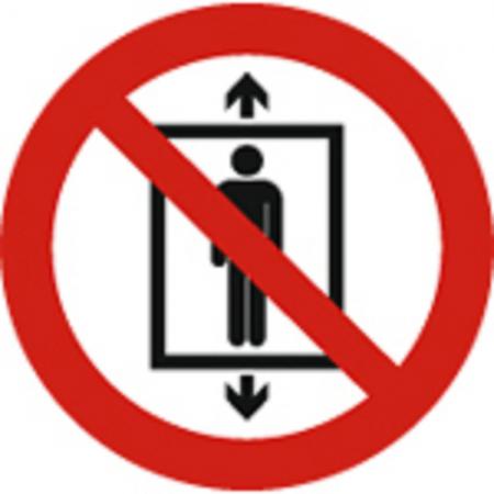 Schild Verbotszeichen nach ISO 7010 - Personenbeförderung verboten - 320505 rund Gr. ca. 20cm