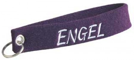 Filz-Schlüsselanhänger mit Stick Engel Gr. ca. 17x3cm 14260 violett