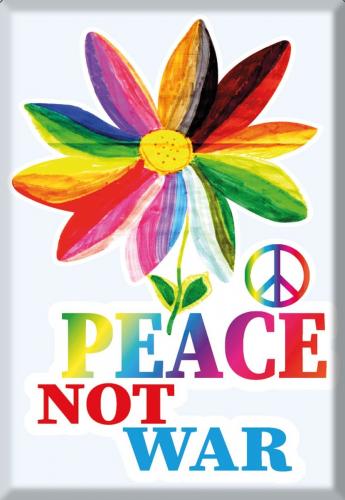 Magnet - PEACE No WAR - Gr. ca. 8 x 5,5 cm - 36581