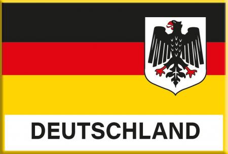 Magnet Kühlschrankmagnet - Deutschlandflagge mit Adler - Gr. ca. 8 x 5,5 cm - 36587