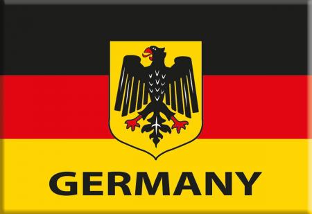 Magnet Kühlschrankmagnet - Deutschlandflagge mit Adler Germany - Gr. ca. 8 x 5,5 cm - 36588