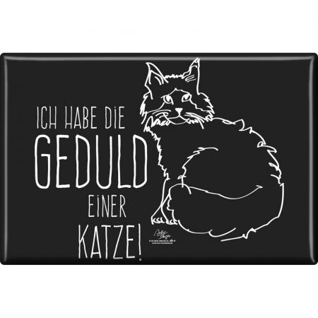 Kühlschrankmagnet Magnet - Ich habe die Geduld einer Katze - Gr. ca. 8 x 5,5 cm - 37045 - Küchenmagnet