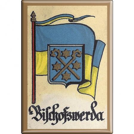Küchenmagnet - Wappen Bischofswerda - Gr. ca. 8 x 5,5 cm - Magnet Kühlschrankmagnet