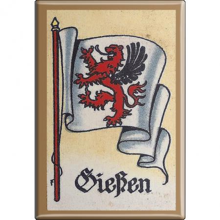 Küchenmagnet - Wappen Gießen - Gr. ca. 8 x 5,5 cm - 37524 - Magnet Kühlschrankmagnet