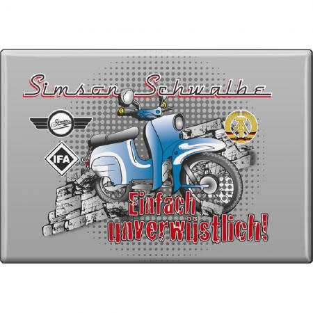 Kühlschrankmagnet - Einfach unvergesslich - Gr. ca. 8 x 5,5 cm - 37673 - hellgrau