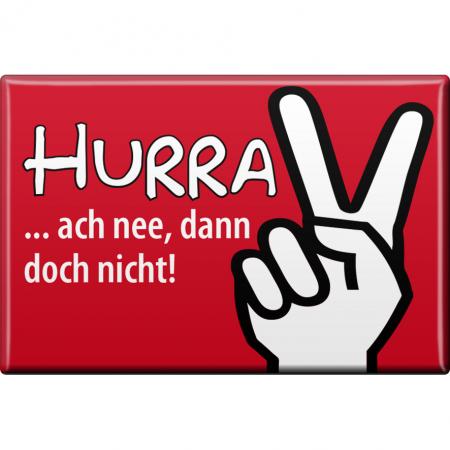 Magnet - HURRA ... ACH NEE - Gr. ca. 8 x 5,5 cm - 38196 - Küchenmagnet