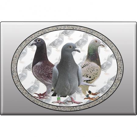 Kühlschrankmagnet - Vogel Tauben - Gr. ca. 8 x 5,5 cm - 38210 - Magnet Küchenmagnet