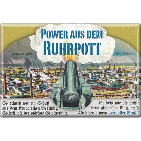 Küchenmagnet - POWER AUS DEM RUHRPOTT - Gr. ca. 8 x 5,5 cm - 38271 - Magnet