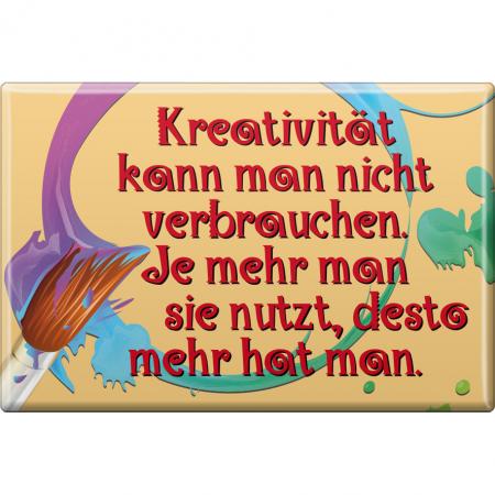 Magnet - KREATIVITÄT - Gr. ca. 8 x 5,5 cm - 38377 - Küchenmagnet