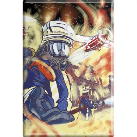 Magnet - Feuerwehr - Gr. 8 x 5,5 cm - 38386 - Küchenmagnet