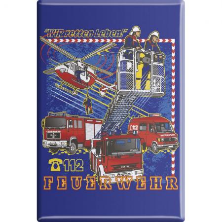 Magnet Küchenmagnet - WIR RETTEN LEBEN - FEUERWEHR - Gr. ca. 8 x 5,5cm - 38405