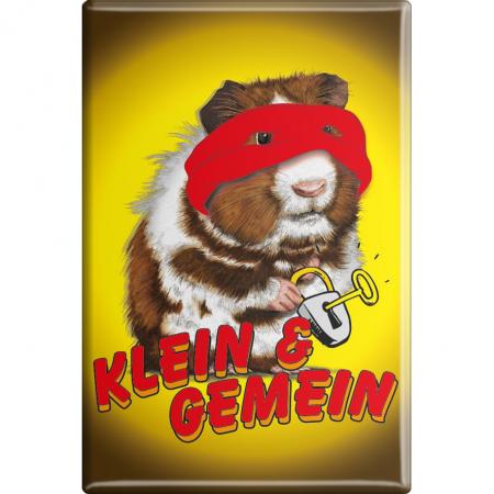 Kühlschrankmagnet - Meerschweinchen - Klein und gemein - Gr. ca. 8 x 5,5 cm - 38492 - Magnet Küchenmagnet