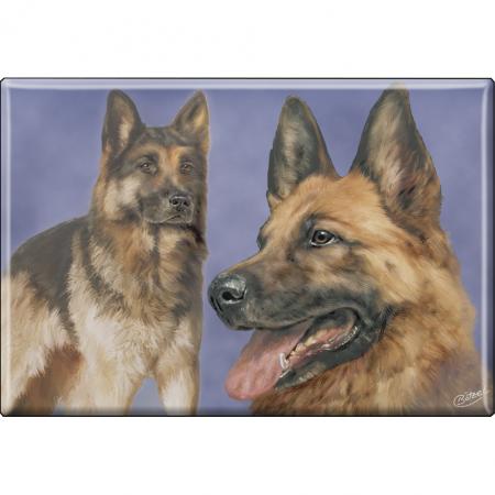 TIERMAGNET - Hund Schäferhund - Kollektion Bötzel - Gr. ca. 8 x 5,5 cm - 38664 - Küchenmagnet