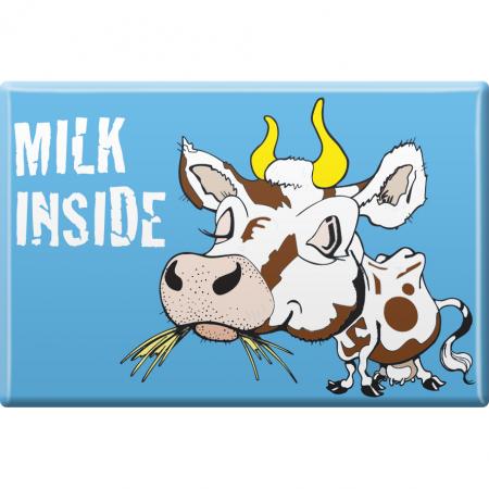 TIERMAGNET - Kuh Kühe - Milk inside - Gr. ca. 8 x 5,5 cm - 38847 - Küchenmagnet