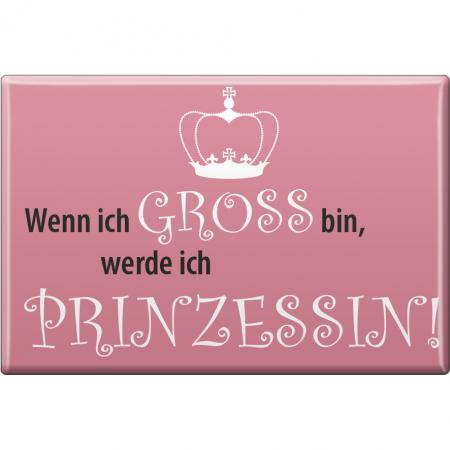 Magnet - WENN ICH GROSS BIN ... PRINZESSIN - Gr. ca. 8 x 5,5 cm - 38880 -  Küchenmagnet